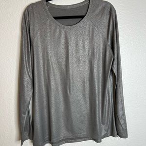 Lululemon Athletic Emerald Shine Grey Long Sleeve